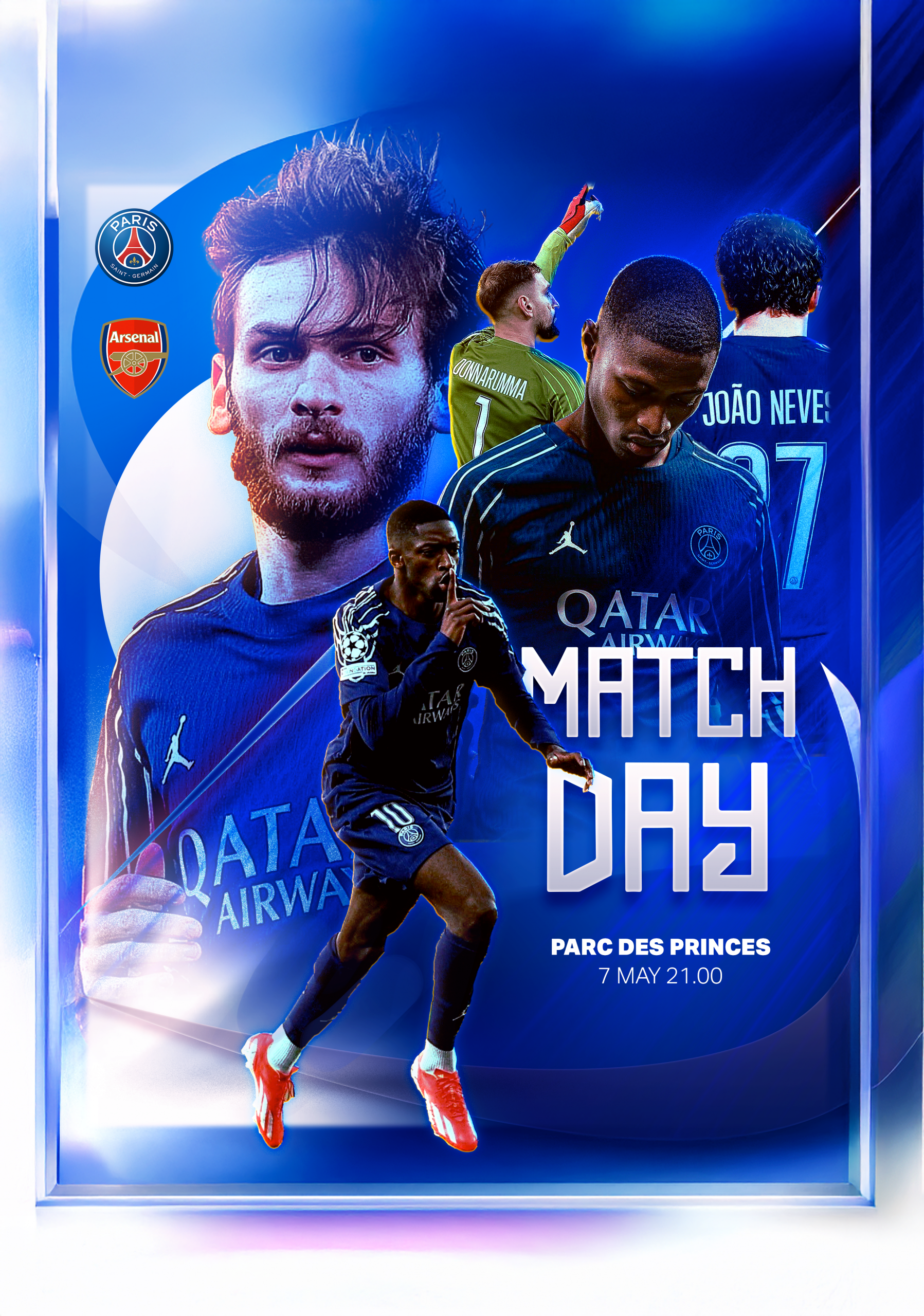 PSG vs Arsenal — Match Day Poster