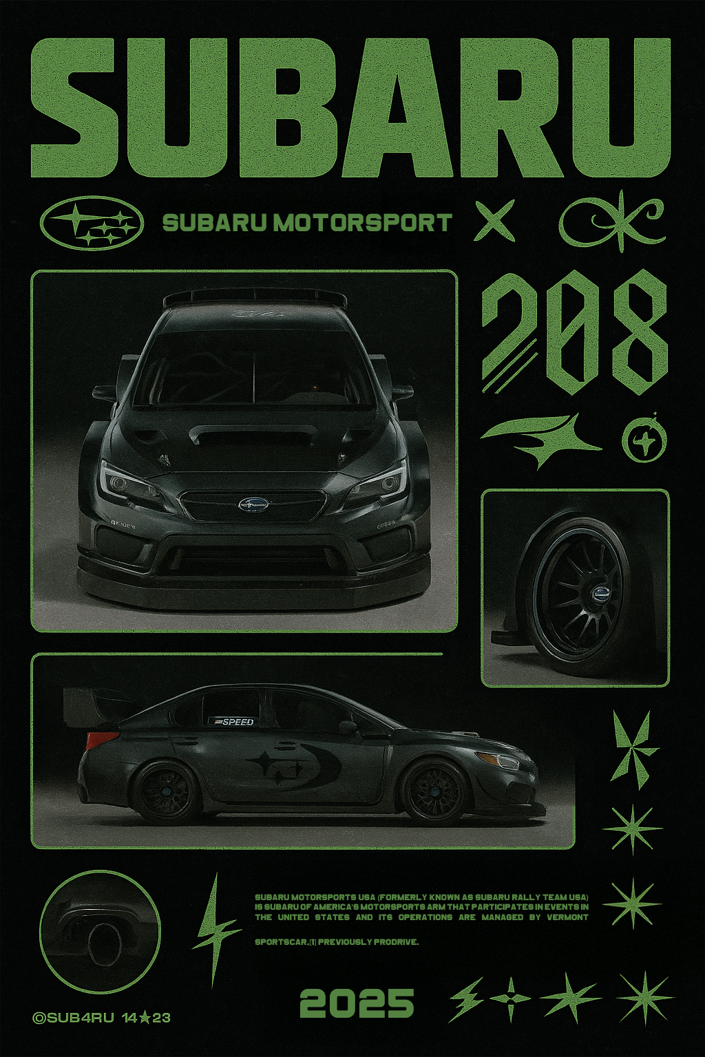 SUBARU Motorsport — Futuristic Poster Design