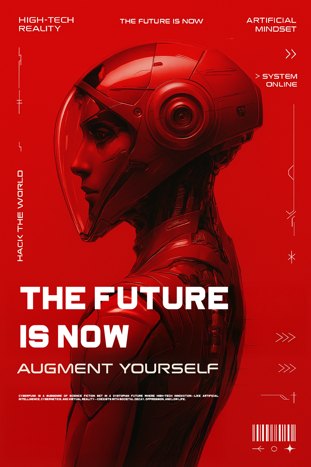 The Future Is Now — Cyberpunk Poster Design